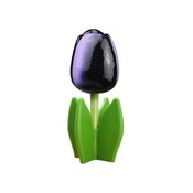 Typisch Hollands Wooden tulip on foot 14 cm - eggplant