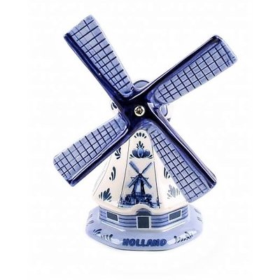 Typisch Hollands Polder mill Delft blue 9cm