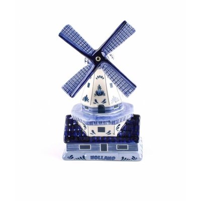 Typisch Hollands Delft Blue Stellingmolen in PVC gift box