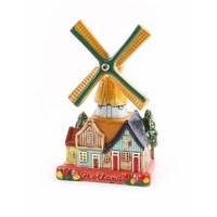 Typisch Hollands Dorfmühle - Keramik - Farbe 10 cm