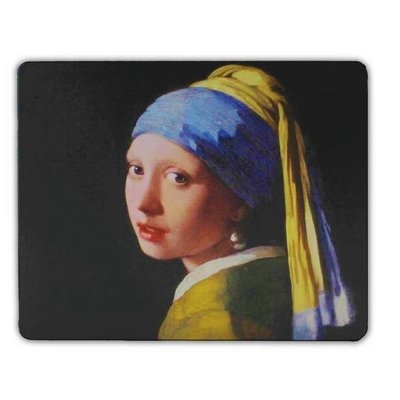 Typisch Hollands Mousepad - Rubber- The girl with a pearl earring