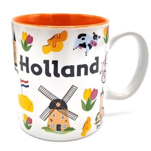 Typisch Hollands Große Tasse in Geschenkbox – Holland-Ikonen – Große Städte.