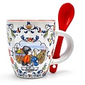 Typisch Hollands Espresso mug with spoon - in gift box (Red)