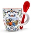 TTD Gifts Espresso mok met lepel - in geschenkbox (Rood)