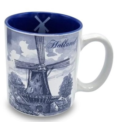 TTD Gifts Holland koffie-theemok - Molendecoratie - Delfts