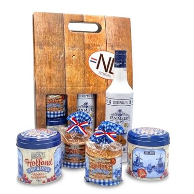 van Meers Stroopwafel-geschenkbox - wafels en likeuren.