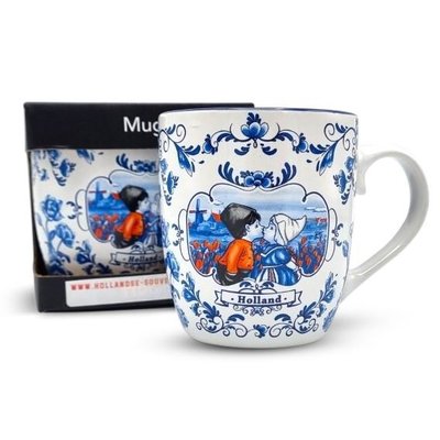 Heinen Delftware Senseo mok  - in geschenkbox (blauw)