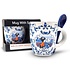 Typisch Hollands Espresso mok met lepel - in geschenkbox (Blauw-wit)