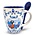 Typisch Hollands Mug with spoon - Holland Red-White - Kiss couple - Blue