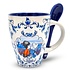 Typisch Hollands Mug with spoon - Holland Red-White - Kiss couple - Blue