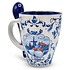 Typisch Hollands Mug with spoon - Holland Red-White - Kiss couple - Blue