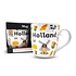 Typisch Hollands Kaffeetasse in Geschenkbox – Holland-Ikonen und große Städte.