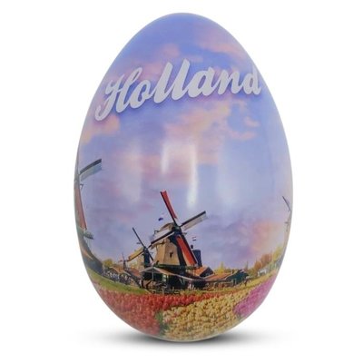 Typisch Hollands Osterei (Dose) gefüllt mit Schokoladeneiern