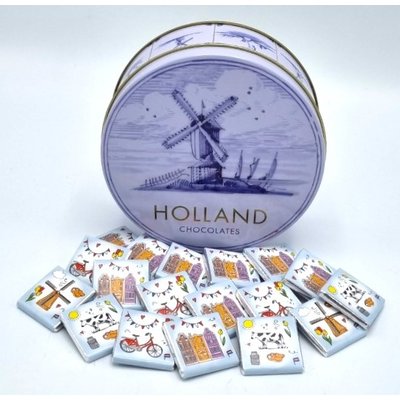 Typisch Hollands Delft blue Holland tin - chocolate tiles