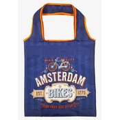 Typisch Hollands Opvouwbaar tasje Amsterdam - Blauw-Bikes