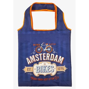 Matix Opvouwbaar tasje Amsterdam - Blauw-Bikes