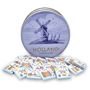 Typisch Hollands Delft blue Holland tin - chocolate tiles