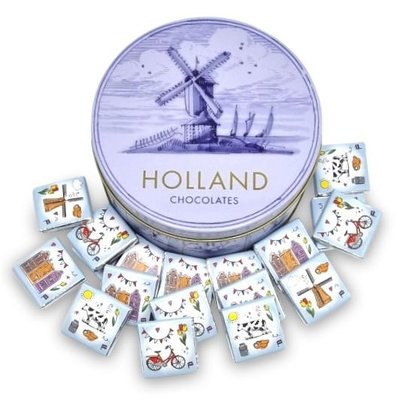 Typisch Hollands Delfter blaue Hollanddose - Schokoladenfliesen