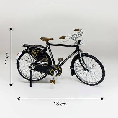 Typisch Hollands Miniatuurfiets - 18 cm - Den Haag Zwart