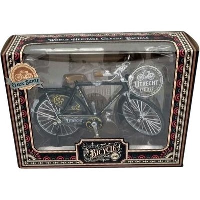 Typisch Hollands Miniatuurfiets - 18 cm - Utrecht - Zwart