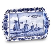 Typisch Hollands Mini-Tablett - Holland - Delfter Blau - Kinderdijk