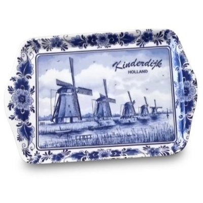 Typisch Hollands Mini-Tablett - Holland - Delfter Blau - Kinderdijk