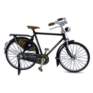 Typisch Hollands Miniatuurfiets - 18 cm - Rotterdam Zwart