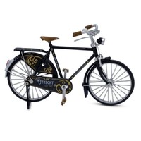 Typisch Hollands Miniatuurfiets - 18 cm - Utrecht - Zwart