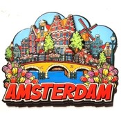 Typisch Hollands Magnet Amsterdam - Cartoon - Canal Belt