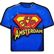 Typisch Hollands Kühlschrankmagnet Amsterdam -Superheld- Amsterdam Supershirt