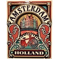 Typisch Hollands Magnet Amsterdam (Wandplatte/Poster) - Rotes Fahrrad