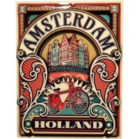 Matix Magnet Amsterdam (Wallplate/Poster) - Red bicycle