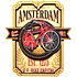 Typisch Hollands Magneet Amsterdam (Wallplate) - Vintage - Rode fiets