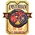 Typisch Hollands Magnet Amsterdam (Wallplate) - Vintage - Red bicycle