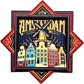 Typisch Hollands Magnet Amsterdam (Octagon) - Vintage -Mills-Gabled Houses