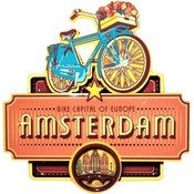 Matix Magnet Amsterdam (Holland) - Vintage Bicycle - Tulips