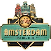 Typisch Hollands Magneet Amsterdam (Holland) - Vintage Fiets