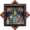 Typisch Hollands Magnet Holland (Octagon) - Weinlese - Mühlen-Zaan Häuser