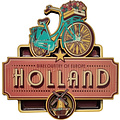 Typisch Hollands Magneet Holland - Vintage Fiets - Tulpen