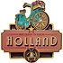 Typisch Hollands Magnet Holland - Vintage Bicycle - Tulips