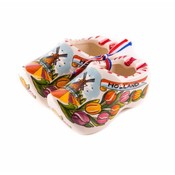 Typisch Hollands Clogs with tulips (pair) 10 cm