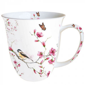 Typisch Hollands Mug - Porcelain - Holland nature - Blossoms and tits