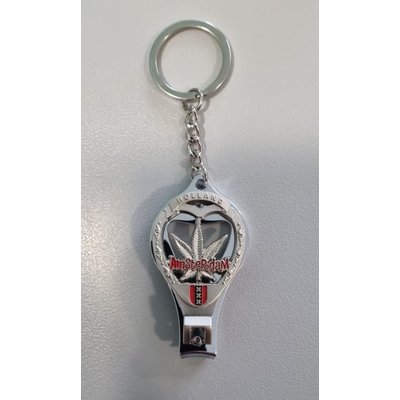 Typisch Hollands Schlüsselanhänger Nagelknipser - Amsterdam - Holland (an einer Kette) Farbe Silber