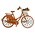 Typisch Hollands Magnet bicycle orange Rotterdam