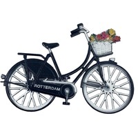 Typisch Hollands Magneet  fiets zwart Rotterdam