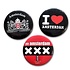 Typisch Hollands Buttons Amsterdam - set a 3 stuks