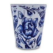 Typisch Hollands Schnapsglas Delfter Blau Blumen-Vogel-Motiv