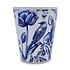 Typisch Hollands Schnapsglas Delfter Blau Blumen-Vogel-Motiv