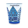 Typisch Hollands Schnapsglas Amsterdam - Giebelhäuser