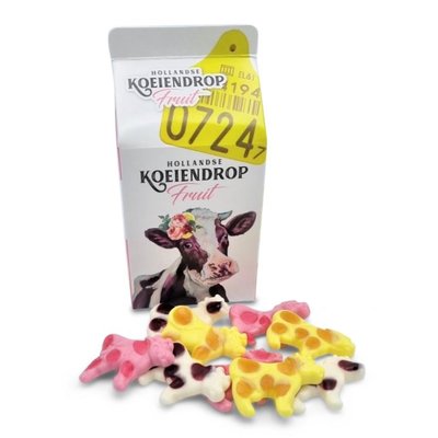 Typisch Hollands Milk packaging Dutch cow liquorice (fruit)